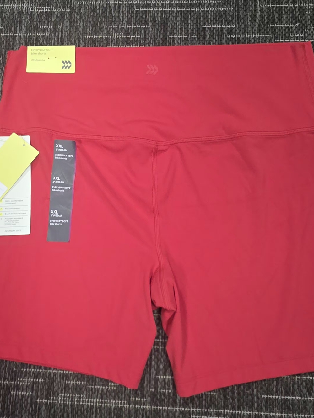 all in motion Women's High-Rise Red Bike Shorts